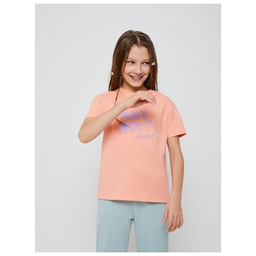 фото Футболка sela, размер 152, персиковый