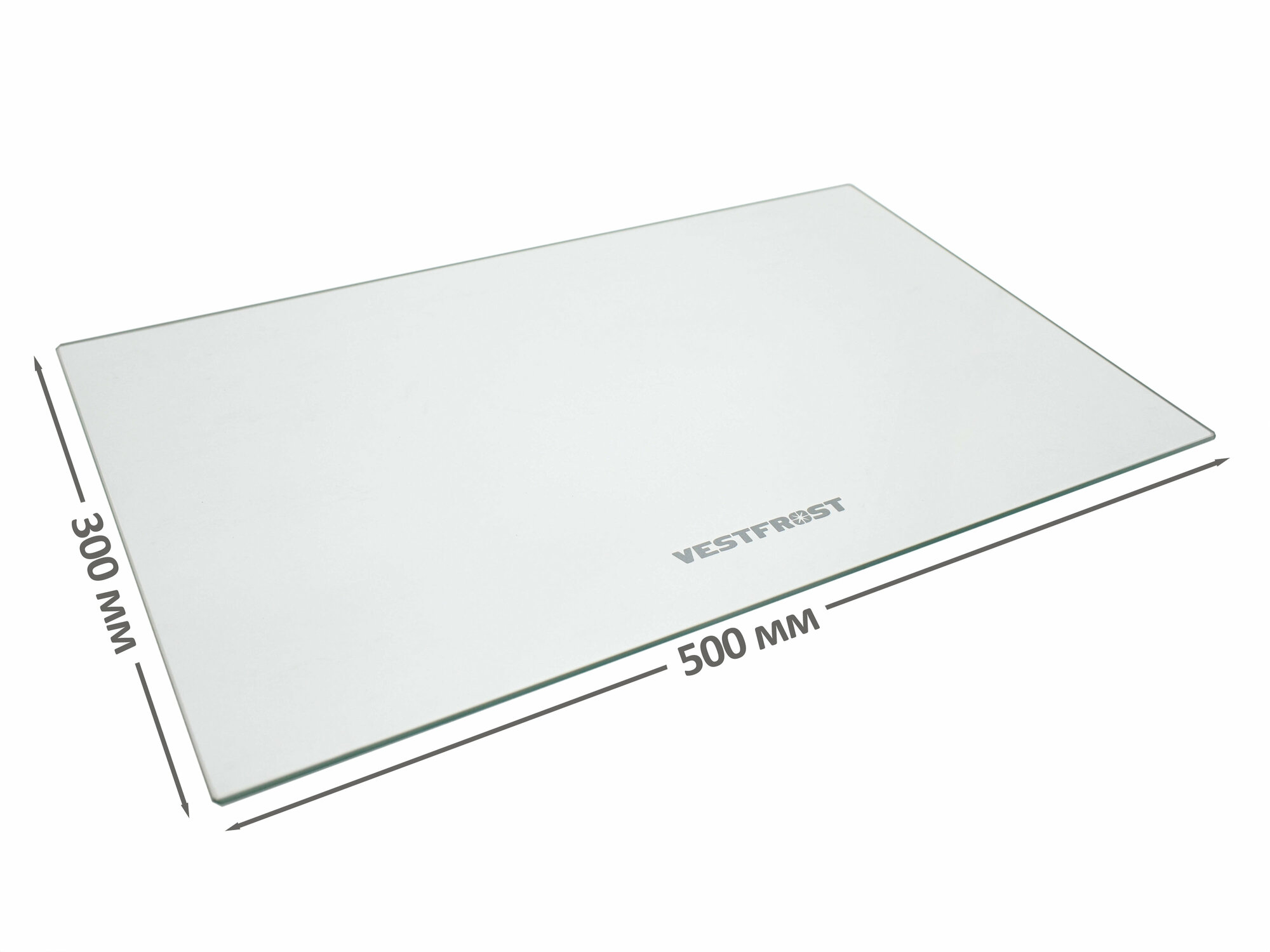 фото Полка для холодильника Vestel, стеклянная без обрамления, 500*300мм