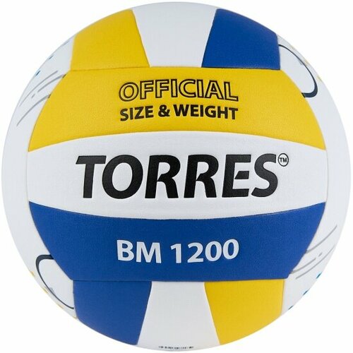 Мяч волейбольный TORRES BM1200 V42335, размер 5, микрофибра