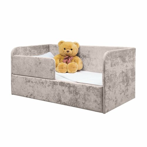 Кровать-диван Непоседа 1800900 бежевая прямая с защитным бортиком кровать детская от 3 лет 18694₽