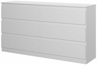 Штерн (STERN) комод Т-6, 156,2 х 85,7 х 43,3 см, ЛДСП, 6 ящиков, Белый