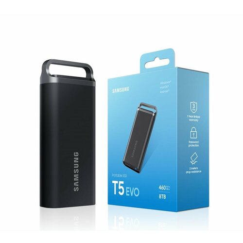 8 ТБ Внешний SSD Samsung T5 EVO Type-c USB 3.2 Gen2 (MU-PH8T0S/WW)
