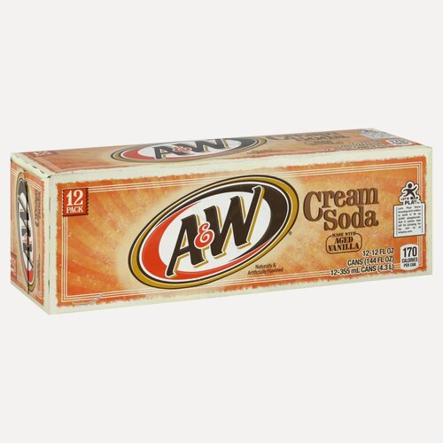Изображение товара Напиток газированный A&W Cream Soda (АВ Крем сода), США, 355 мл. 12шт
