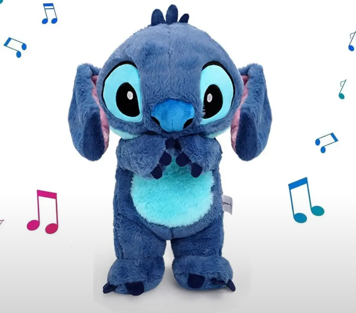 Изображение Дышащая игрушка для сна Стич музыкальный, 30 см