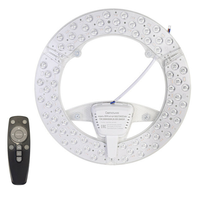 Светодиодная панель SMD балтийский стиль 72Вт 8640Лм 3000K/6500К PAR16 с пультом ДУ