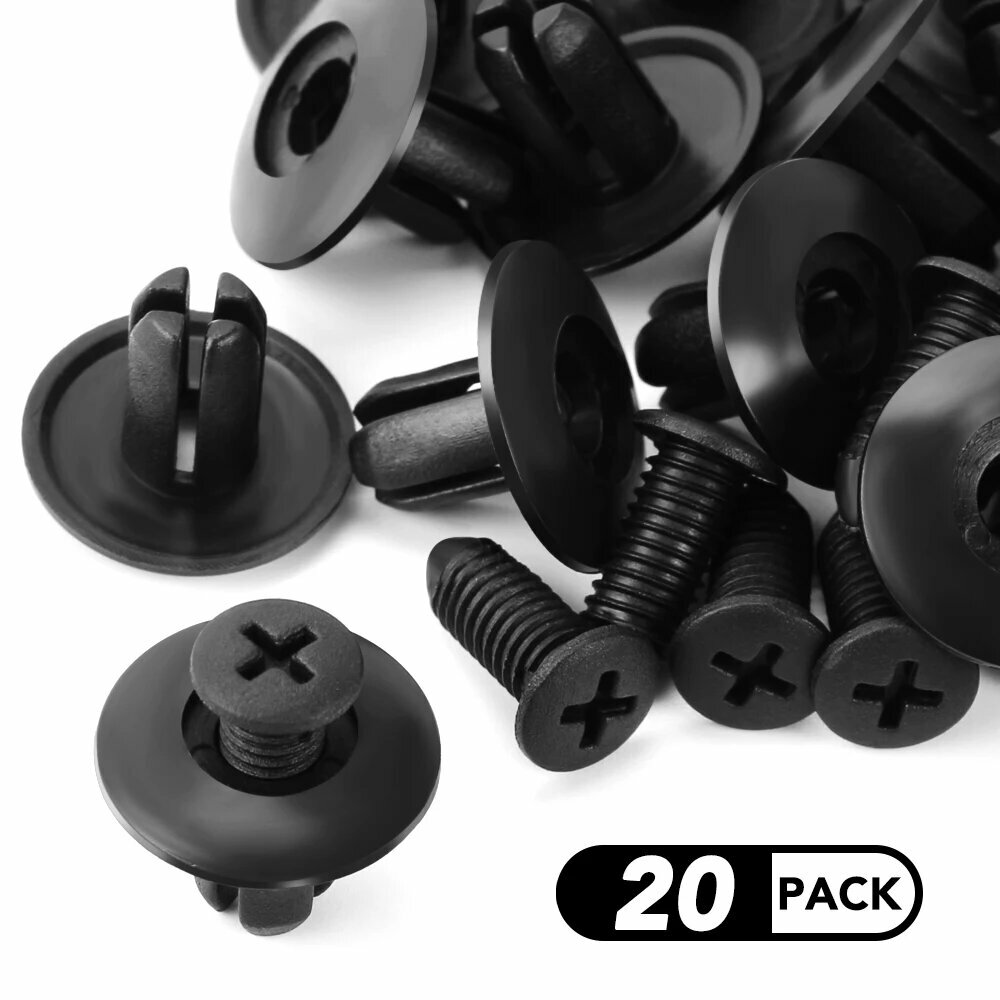 Черные универсальные крепления для автомобильного бампера брызговика для руководителя SSANGYONG Rexton Kyron Rodius Actyon korando Tivolan 20 pcs