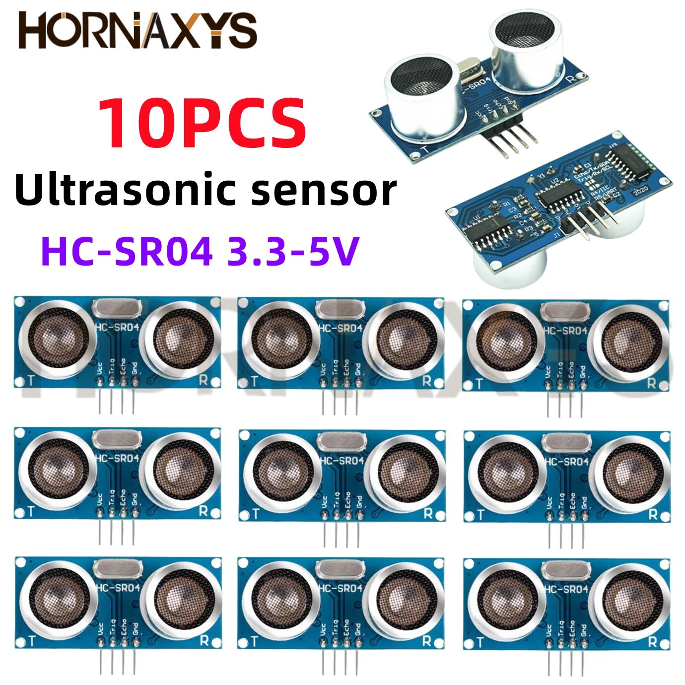 Ультразвуковой датчик HC-SR04 HORNAXYS для Arduino 3,3В-5В
