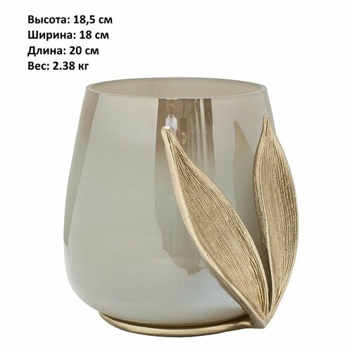 Подсвечник Garda Decor 69-21341 настольный металл стекло цвет золото 415 см 11520₽