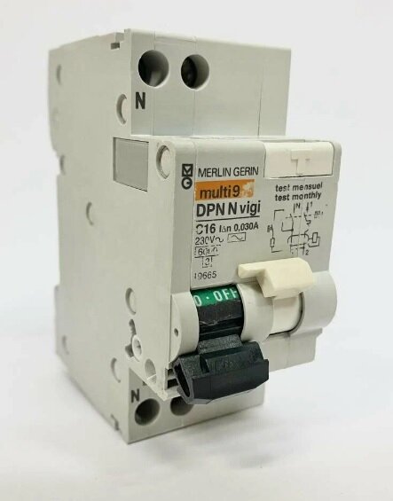 MERLIN GERIN Multi 9 DPN N VIGI Дифференциальный автоматический выключатель 6КА 16A C 30МA AC