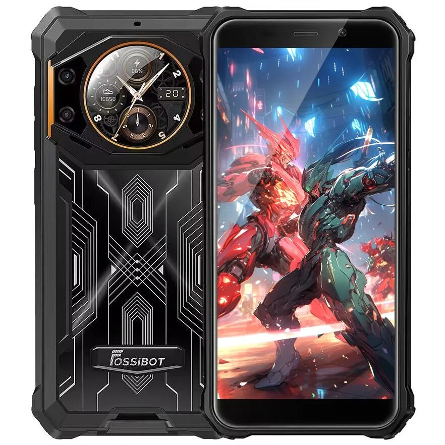 Обновленный смартфон Fossibot F101Pro 8 ГБ + 128 ГБ Android 13 IP68 Водонепроницаемый телефон 10600 мАч NFC