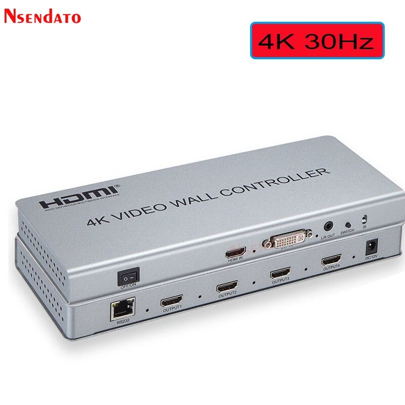 Контроллер видеостены 1x2 1x3 1x4 2x1 3x1 4x1 HDMI DVI 4k 30Hz AU Plug