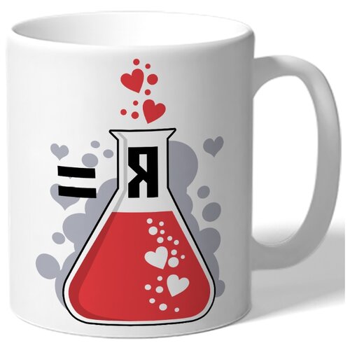 фото Кружка = я - красная колба drabs