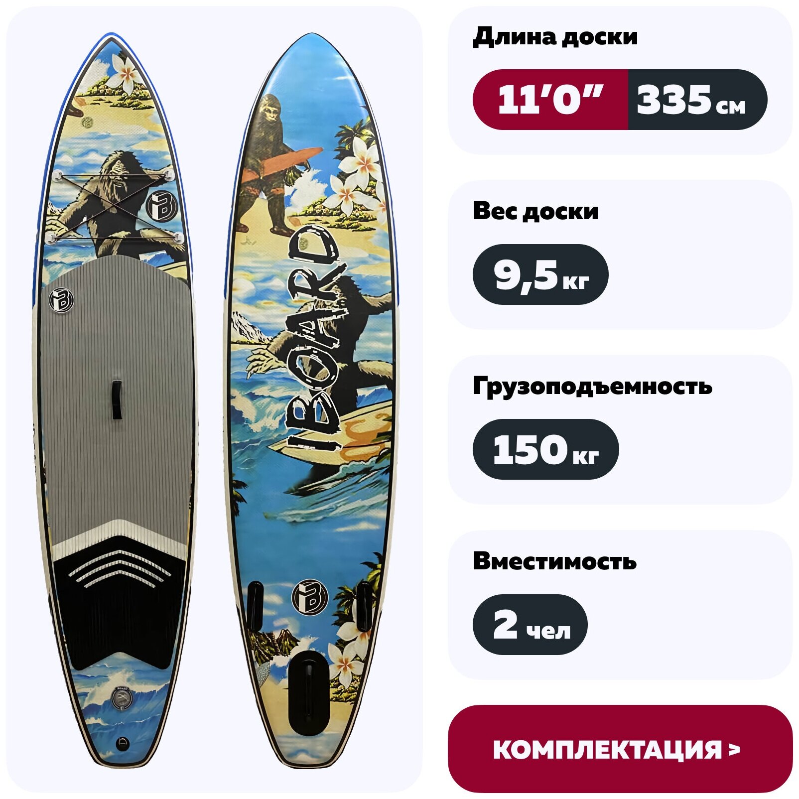 Сапборд SUP Iboard 11.0 Yeti