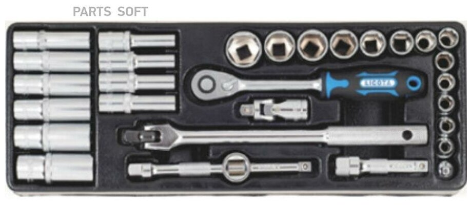 Licota ACK-384028 Набор торцевых головок 3/8" 30 пр. в ложементе
