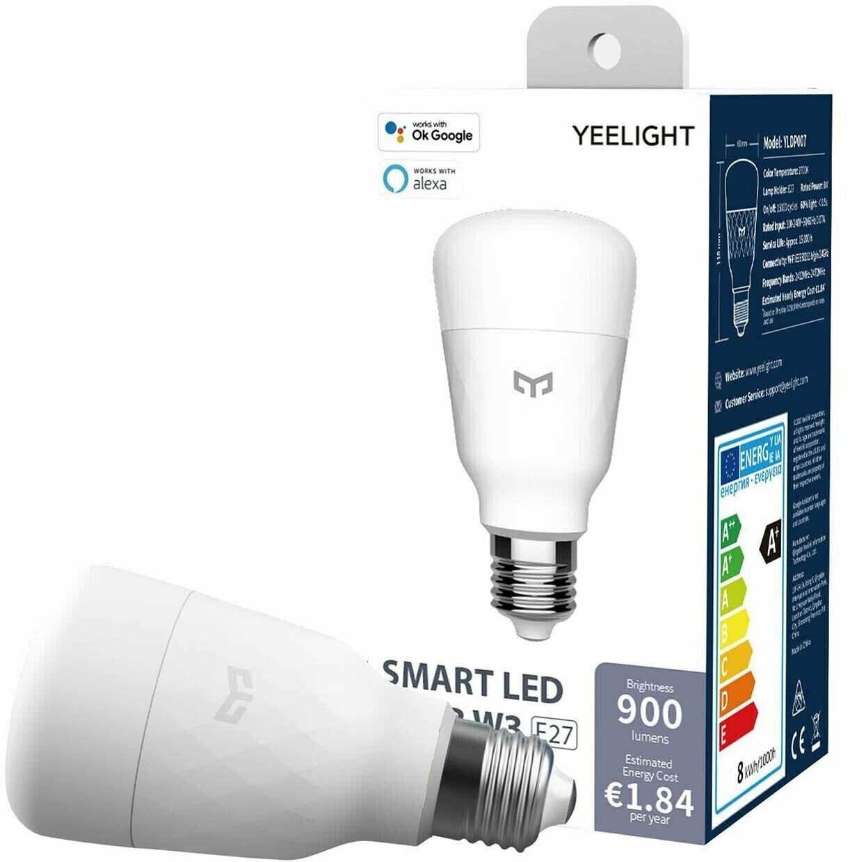 Лампа светодиодная Yeelight Умная LED-лампочка Yeelight Smart LED Bulb W3(White) YLDP007 — фото 1