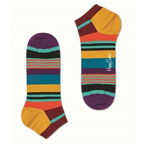 Носки Happy Socks, размер 25, мультиколор, бесцветный, желтый, бордовый носки happy socks размер 25 желтый мультиколор