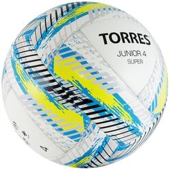 Футбольный мяч TORRES Junior белый/желтый/голубой/черный 4