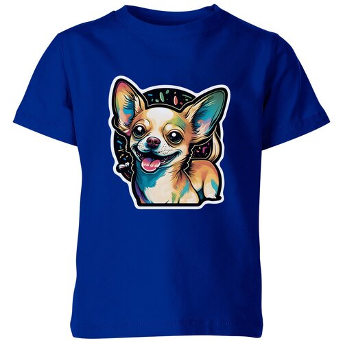 Детская футболка «Чихуахуа» (164, синий)
