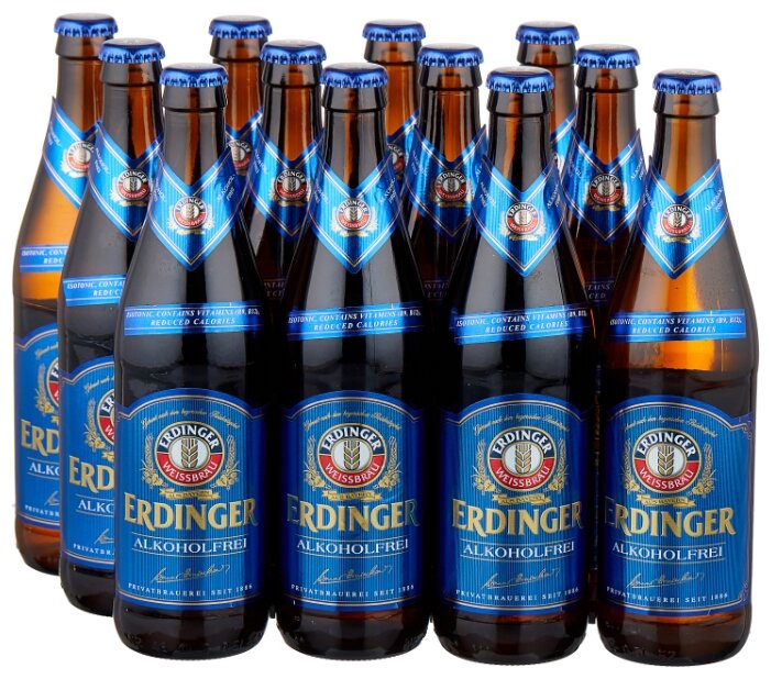 Светлое пиво Erdinger Weissbier безалкогольное 0,5 л 12 шт