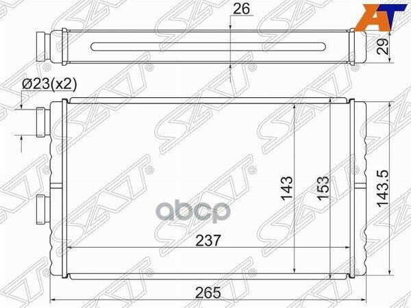 Радиатор Отопителя Салона Mitsubishi Lancer X 07-/Outlander 07-/Asx 10- Sat арт. ST-MBW5-395-0