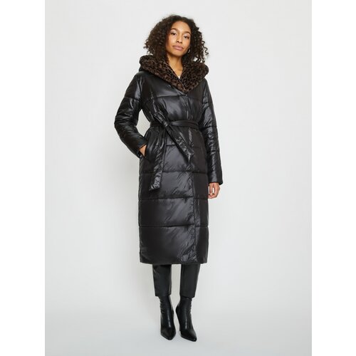 Пальто  Electrastyle, демисезон/зима, силуэт прямой, удлиненное, размер 44, черный