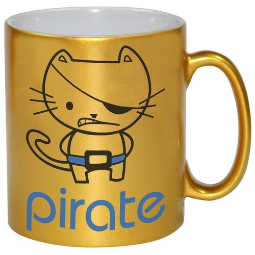 фото Золотая кружка pirate котенок drabs
