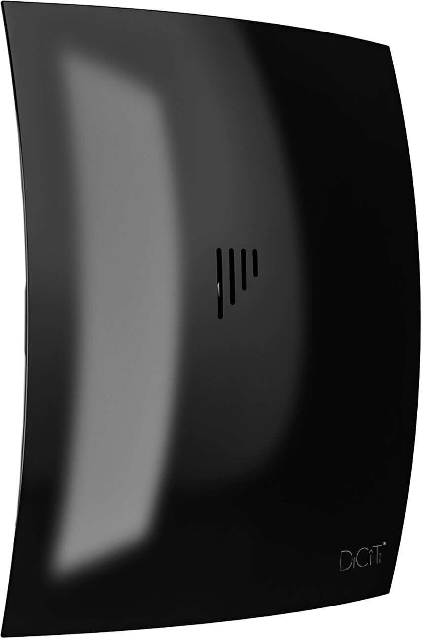 Вентилятор вытяжной осевой DICITI BREEZE 4C Obsidian, с обратным клапаном, с двигателем на шарикоподшипниках, D 100 мм, черный глянец