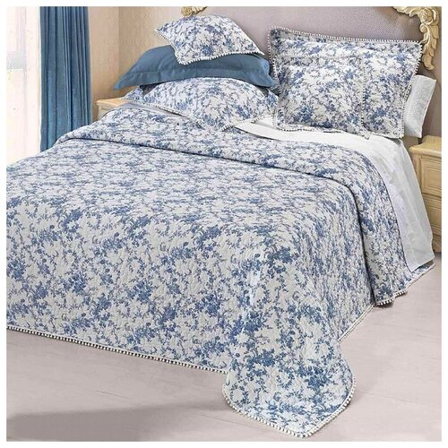 Покрывало 260х260 и 2 наволочки GF Ferrari Адзурра Avio синий