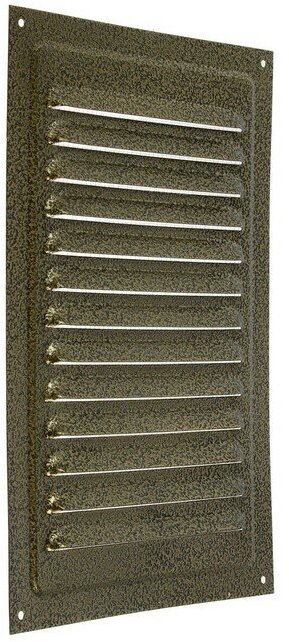 Решетка вентиляционная Zein Люкс Рм2030з, 200 х 300 мм, с сеткой, металлическая, золотая Zein 969029 . - фотография № 2