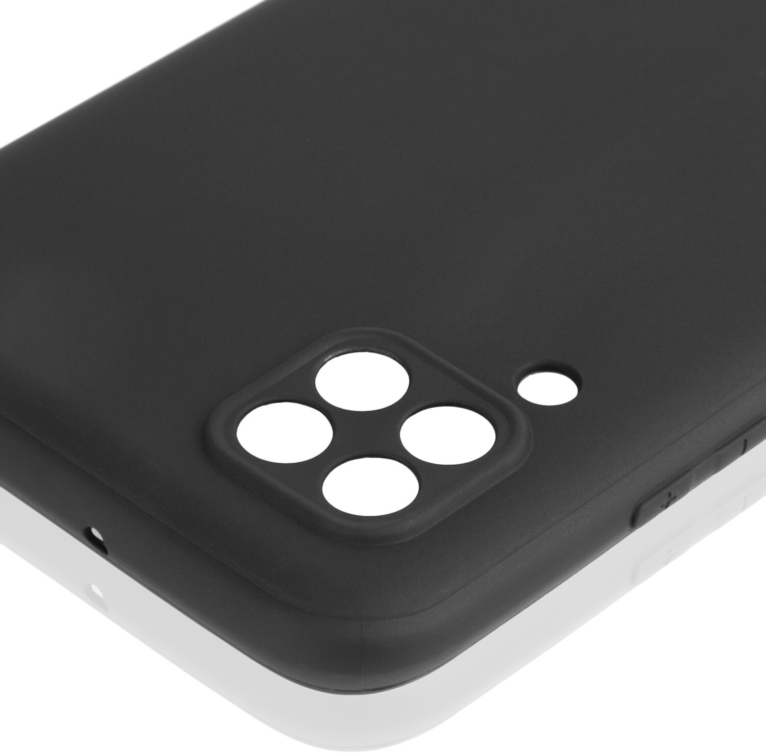 Чехол ROSCO для Huawei P40 lite (Хуавей П40 Лайт), матовый чехол, бортик (защита) вокруг блока камер, силиконовый, черный