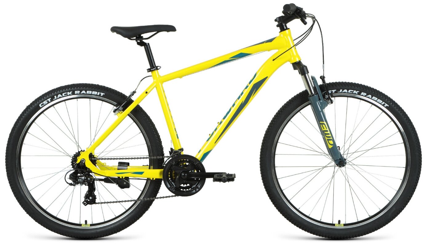 Горный велосипед Forward Apache 27,5 1.2 S (2021) 15" Желто-зеленый (141-160 см)