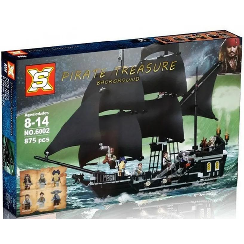 джек воробей jack sparrow pirates of caribbean sea фиугрка Конструктор. Pirate Treasure/Черная жемчужина/ 6002 >