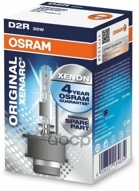 66250_Лампа Xenarc Original! 1Шт. (D2r) 85V 35W P32d-3 Качество Ориг. З/Ч (Оем) Osram арт. 66250