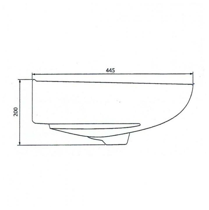 Умывальник лзсф "Антей", ширина 550 мм, с переливом, с отверстием под смеситель