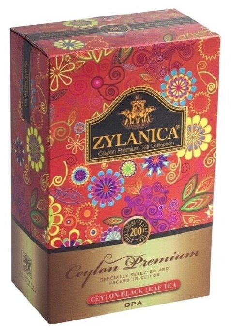 Чай черный крупнолистовой ZYLANICA / Зеланика Ceylon Premium OPA 200 гр