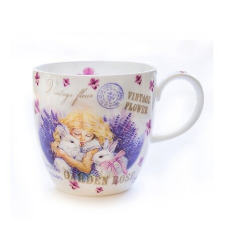 фото Кружка "лаванда и девочка" в п/у, объем 350 мл wintergreen tea&coffee