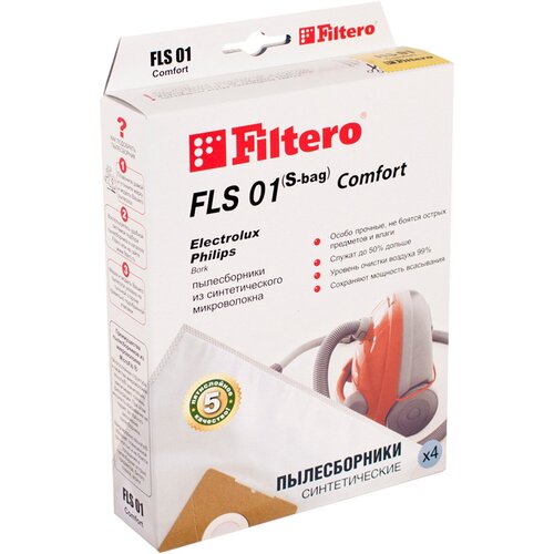 filtero мешки пылесборники fls 01 comfort белый 10 шт Filtero Мешки-пылесборники FLS 01 Comfort, белый, 4 шт.