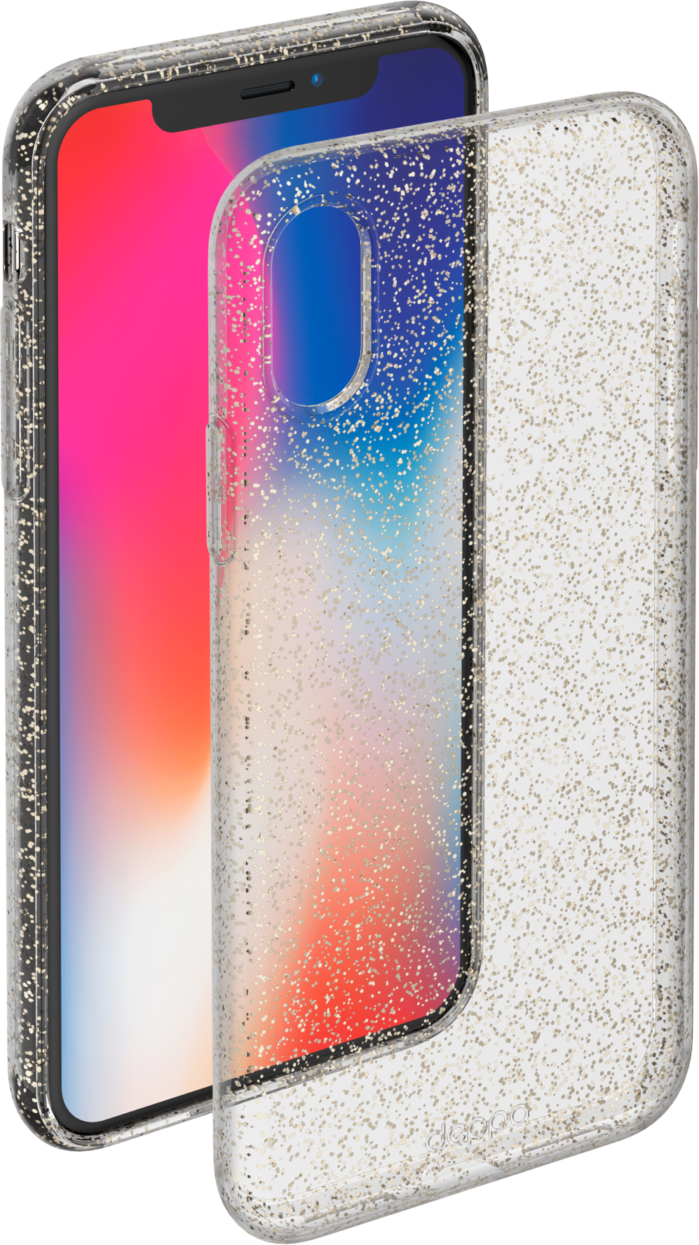 Чехол Chic Case для Apple iPhone X, черный, Deppa 85339