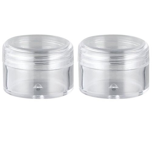 Маленькие пластиковые баночки 30 мл с закручивающимися крышками 25 штук для бисера и рукоделия пробников мелочей слаймов банка для колеровки красок помады Дорожная банка ёмкость глиттер органайзер 1010₽