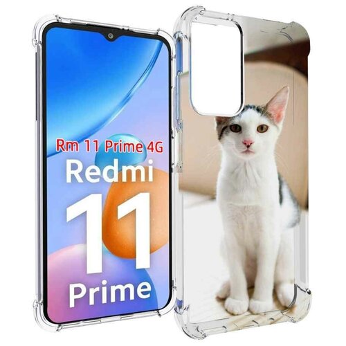 Чехол MyPads порода кошка эгейская для Xiaomi Redmi 11 Prime 4G задняя-панель-накладка-бампер чехол mypads порода кошка бирман для xiaomi redmi 11 prime 4g задняя панель накладка бампер