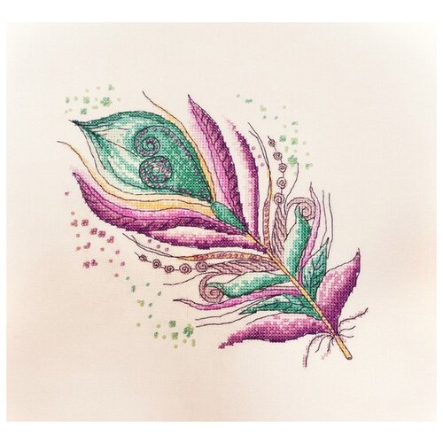 фото Набор для вышивания лилово-бирюзовое марья искусница