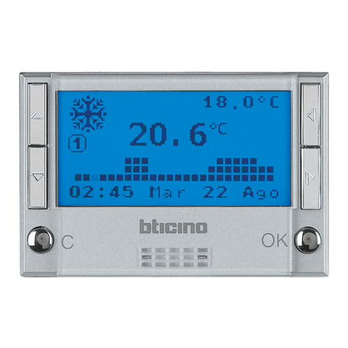 Терморегулятор BTicino HS/HC/HD4451 антрацит