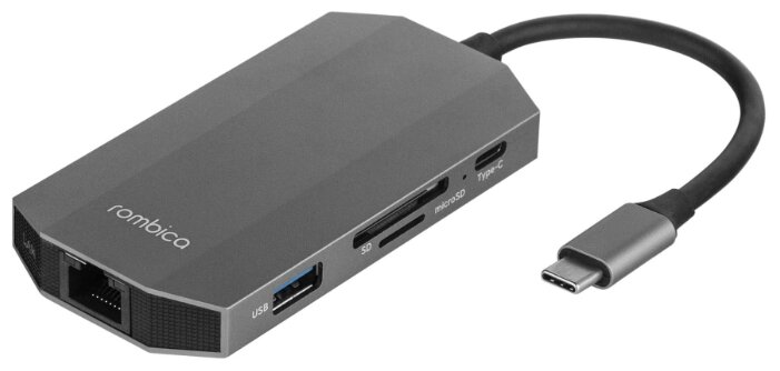 USB-концентратор Rombica Type-C M7, разъемов: 3