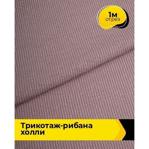 Ткань для шитья и рукоделия Трикотаж-рибана Холли 1 м * 150 см, лиловый 007 ткань для шитья и рукоделия трикотаж рибана холли 2 м 150 см лиловый 007