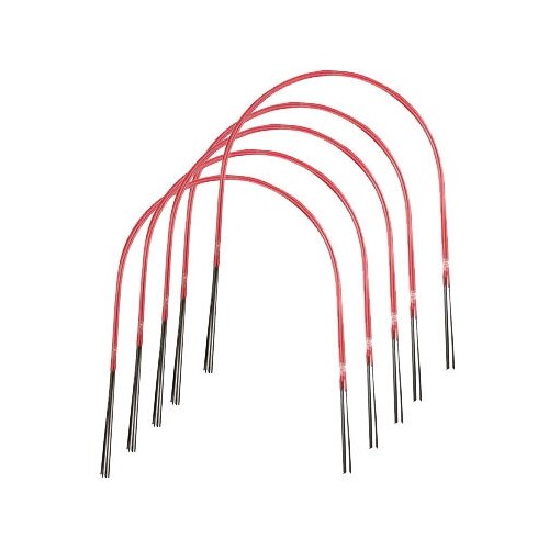 Стальные парниковые дуги в ПВХ, 6 мм х 2,75 м, цвет красный, (комплект 5шт), коррозионная стойкость обеспечивает продолжительный срок службы, что станет отличным решением для сооружения парника и защиты растений.