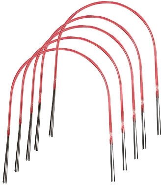 Стальные парниковые дуги в ПВХ, 6 мм х 2,75 м, цвет красный, (комплект 5шт), коррозионная стойкость обеспечивает продолжительный срок службы, что станет отличным решением для сооружения парника и защиты растений.