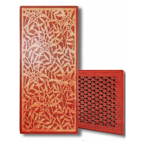 фото Доска садху с динамическими гвоздями, роспись - 2 шаг 10мм красная goodwood