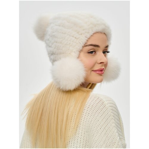 Шапка МехМаркет, размер 54-60, белый