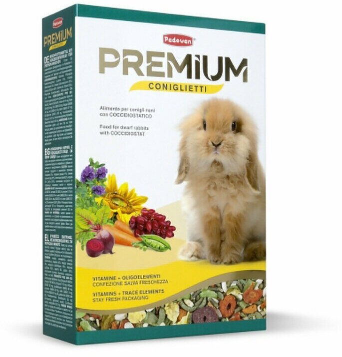 Padovan Premium coniglietti корм для кроликов и молодняка комплексный основной - 500 г