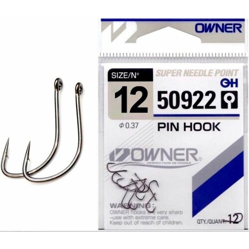 Крючок одинарный Owner Pin Hook BC №12, 1 упаковка